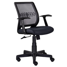 Кресла офисные кресло офисное ФЛИП Т-01, черное, сетка, евроткань