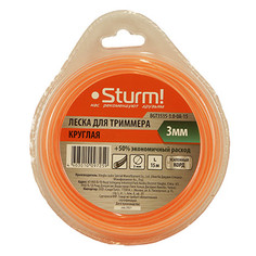 Лески для триммеров и кос леска для триммера STURM 3,0мм 15м круг Sturm!