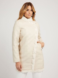 Пальто Из Искусственной Кожи С Узором Из Логотипов Guess