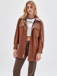 Куртка-Рубашка Из Искусственной Кожи Guess Originals