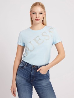 Футболка Логотип Из Стразов Guess