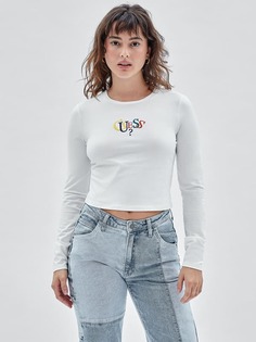Укороченная Футболка С Логотипом Спереди Guess Originals