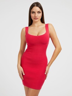 Трикотажное Платье Обтягивающего Силуэта Guess