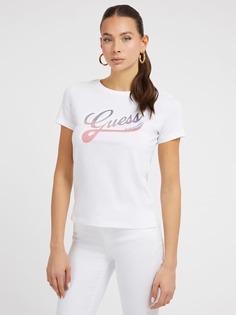 Футболка С Логотипом Из Стразов Guess