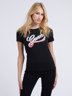 Футболка С Логотипом Из Стразов Guess