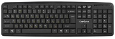 Клавиатура Exegate LY-331S EX293971RUS (USB, полноразмерная, влагозащищенная, 104кл., Enter большой, длина кабеля 1,7м, черная, RTL)