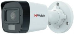 Видеокамера HiWatch DS-T500A(B) (2.8mm) 3К (5Мп 16:9) уличная цилиндрическая HD-TVI с гибридной подсветкой EXIR/LED до 30/20м и встроенным микрофоном
