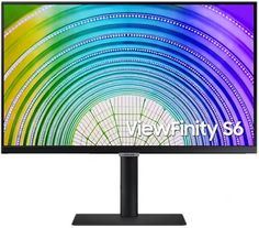 Монитор 24" Samsung S24A600UCI 2560x1440, 5 ms, 250 cd/m2, 75Hz, 1000:1, 178°/178°, HDMI, DP, USB Hub, USB-C(65W), HAS, VESA 100x100 mm, внутренний БП