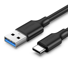 Кабель UGREEN US184 20884_ USB 3.0 A Male/USB Type-C Male, никелированный, 2м, black