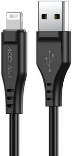 Кабель ACEFAST C3-02 USB Type-A/Lightning, 1.2м, для подзарядки/передачи данных, чёрный