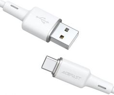 Кабель ACEFAST C2-04 USB Type-A/USB Type-C, 1.2м, для подзарядки/передачи данных, белый