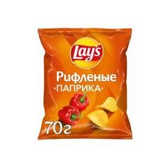 Чипсы Lays Рифленые Паприка 70 г