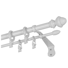 Карнизы карниз круглый 2-рядный Classic 160см 20/10мм белый металл, арт.К.К.А1.21.МЗ.16
