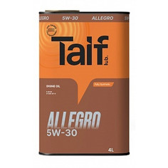 Масла для четырехтактных двигателей синтетические масло моторное TAIF Allegro 5W-30 4л