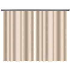 Шторы штора портьерная на шт.ленте NAT габардин 145х160см бежевая, арт.80361
