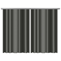 Шторы штора портьерная на шт.ленте NAT габардин 145х160см темно-серая, арт.80363