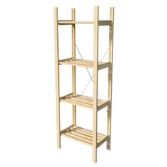 Стеллажи-конструктор из массива дерева стеллаж КД-2 4 полки 170х75х39см хвоя