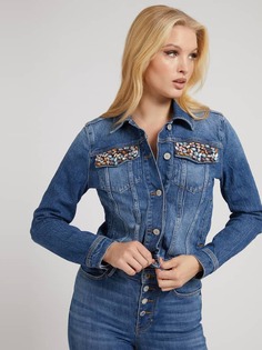 Джинсовая Куртка С Ювелирной Отделкой Guess