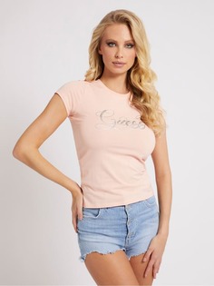 Футболка Логотип Из Стразов Guess