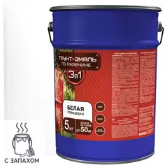 Эмаль-грунт по ржавчине 3в1 цвет белый 5 кг Эмпилс