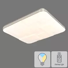 Светильник настенно-потолочный светодиодный Nores 2085/EL с пультом управления, 18 м², регулируемый свет, цвет белый Сонекс