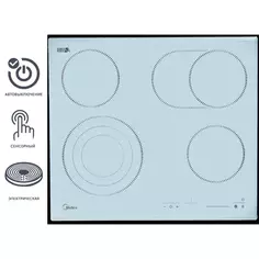 Электрическая варочная панель Midea MCH64767FW 59 см 4 конфорки цвет белый