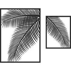 Набор панно "Листья пальмы" дерево 65x50 см Симфония