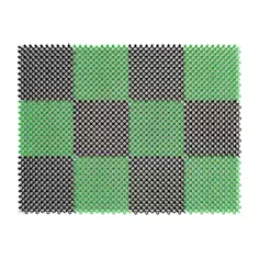 Коврик декоративный полиэтилен Травка 42x56 см цвет черно-зеленый Vortex