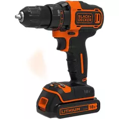 Дрель-шуруповерт аккумуляторная Black&Decker BDCDD186KB, 18 В Li-ion 2x1.5 Ач