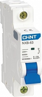 Автоматический выключатель модульный CHINT 814025 1P, тип характеристики D, 6А, 6кА, NXB-63 (R)
