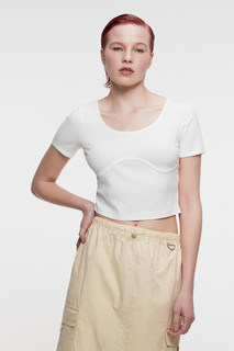 блузка женская Топ-футболка в стиле корсета вискозный облегающий Befree