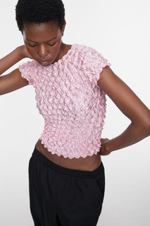 блузка женская Топ-футболка объемный блестящий из эластичной ткани Befree