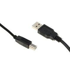 Кабель luazon, usb a - usb b, для подключения принтера, 1.5 м, черный