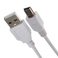 Кабель luazon, miniusb - usb, 1 а, 0.5 м, только для зарядки, белый