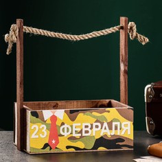 Кашпо деревянное NO Brand