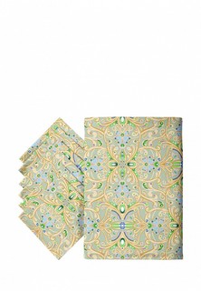 Набор кухонного текстиля Mia Cara рогожка, скатерть 145х220 + 6 салфеток 32х32 Diamond