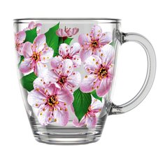 Кружка стекло, 350 мл, Сакура, Декостек, 2025-Д