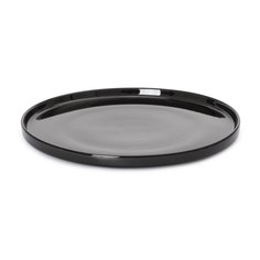 Тарелка обеденная, фарфор, 27 см, круглая, Black, Domenik, DM3018