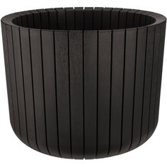 Горшок для цветов пластик, 29 л, 38х30 см, коричневый ротанг, Idea, Шато, М 3040