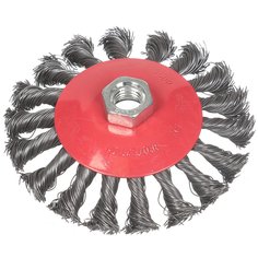 Щетка для УШМ Bartex, 115, тарелка, крученая проволока, гайка М14, 882115