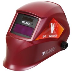 Маска сварочная хамелеон, Welder, Pro Ф1, 3 DIN, 11 DIN, 90х35 мм, бургунди, WDP-Ф1СБ-П