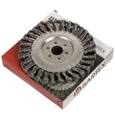 Щетка для УШМ Bartex, 150, плоская, крученая проволока 0.5 мм, посадочный диаметр 22.2 мм