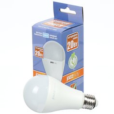 Лампа светодиодная E27, 20 Вт, груша, 5000 К, свет холодный белый, JazzWay, PLED- SP A65, 220-240 Вт