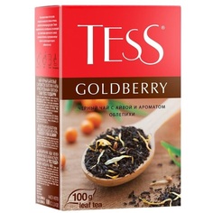 Чай черный листовой Tess Goldberry с айвой и ароматом облепихи 100 г