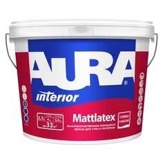 Краски для стен и потолков краска в/д AURA Mattlatex моющаяся 2,7л TR бесцвет., арт.4607003919955