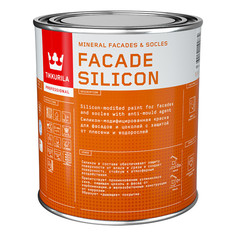 Краски и эмали фасадные краска акриловая фасадная TIKKURILA Facade Silicon база C 0,9л бесцветная, арт.700011477