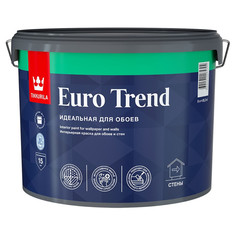 Краски для обоев краска акриловая TIKKURILA Euro Trend для обоев база C 9л бесцветная, арт.700009624
