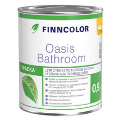 Краски для стен и потолков краска акриловая FINNCOLOR Oasis Bathroom для стен и потолков база С 0,9л бесцветная, арт.700009650