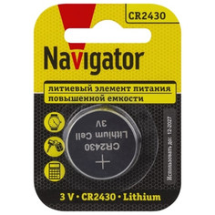 Батарейки, аккумуляторы, зарядные устройства батарейка NAVIGATOR CR2430 1шт