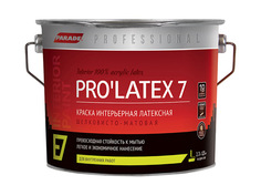 Краски для стен и потолков краска латексная PARADE ProLatex Е7 база А 2,7л белая, арт.0005961